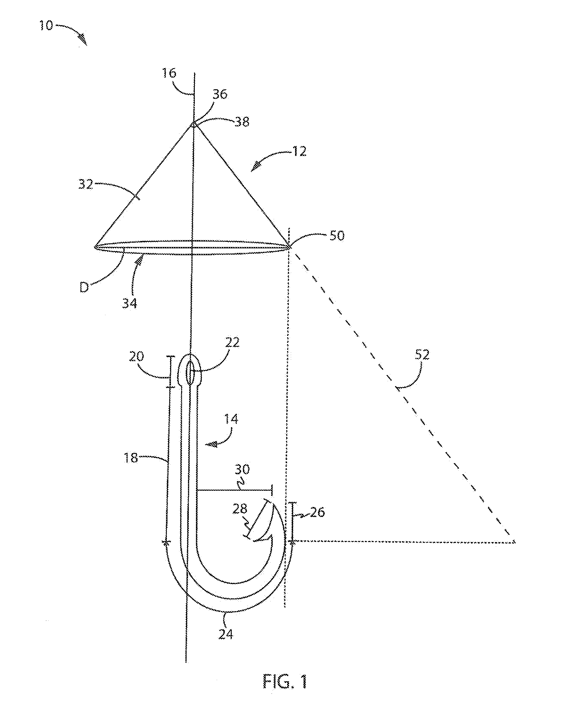 Weed deflector and system for use with fishing hooks and lures