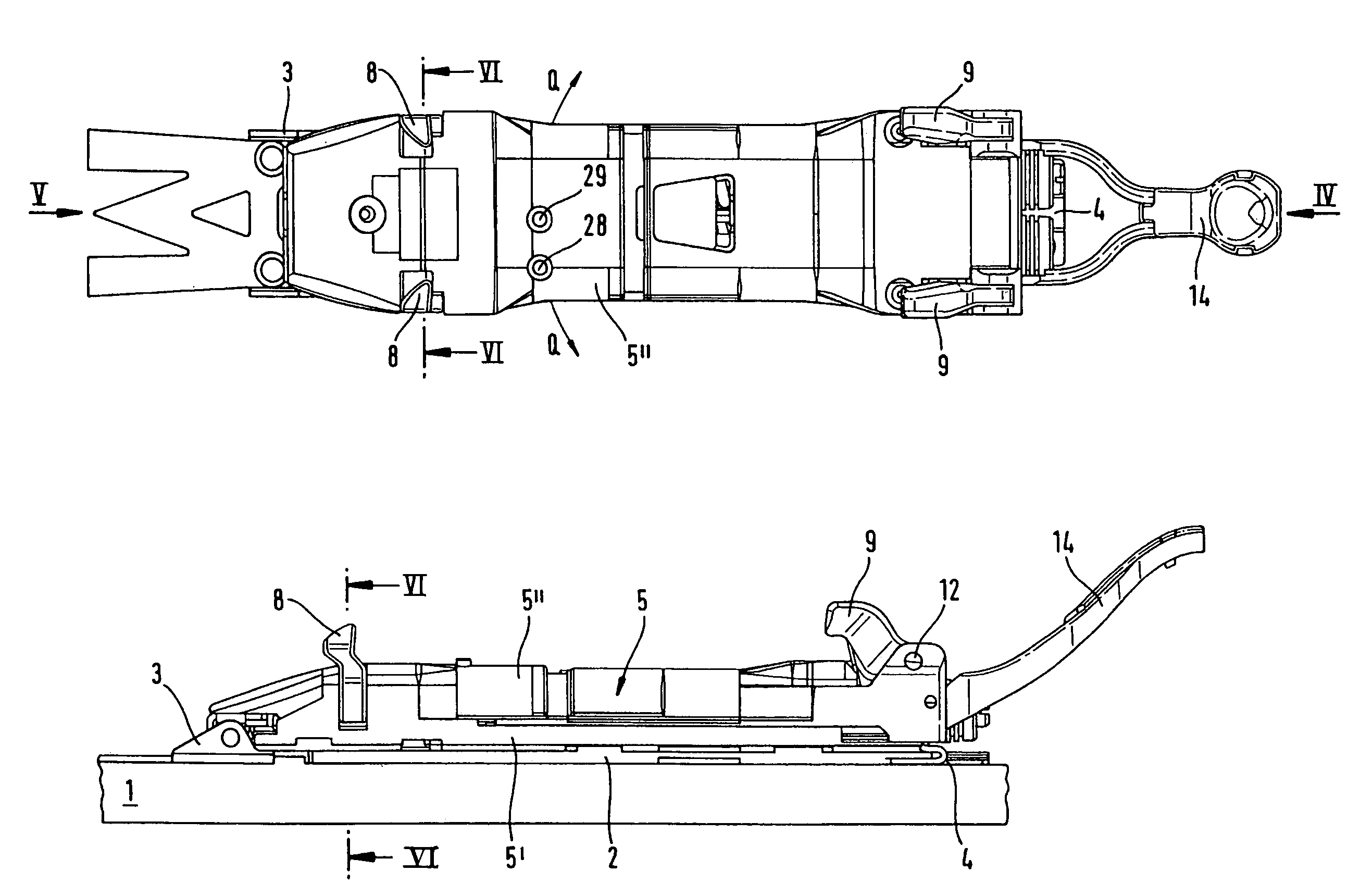 Disengageable ski binding