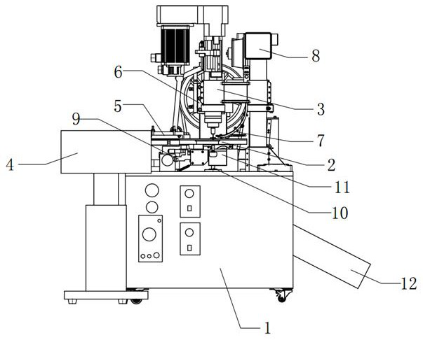 Zinc alloy button edge turning and foot fitting all-in-one machine