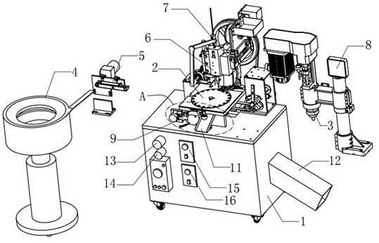 Zinc alloy button edge turning and foot fitting all-in-one machine