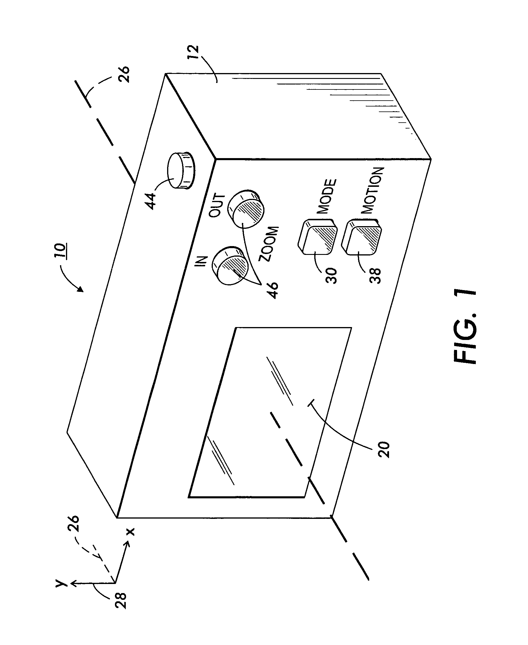 Display device for a camera