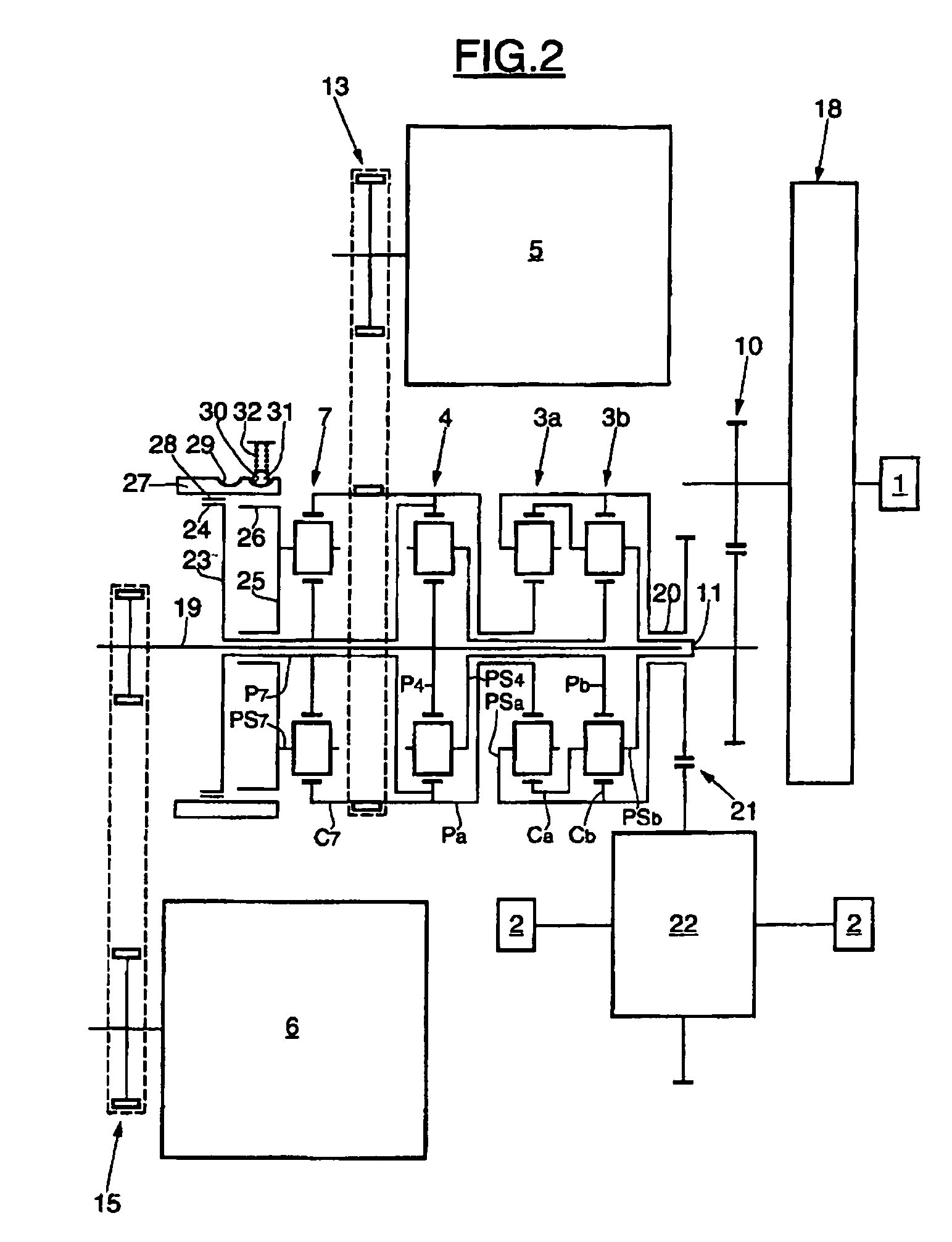 Infinitely-variable transmission with double mode power transmission controlled by a sliding dog for a motor vehicle