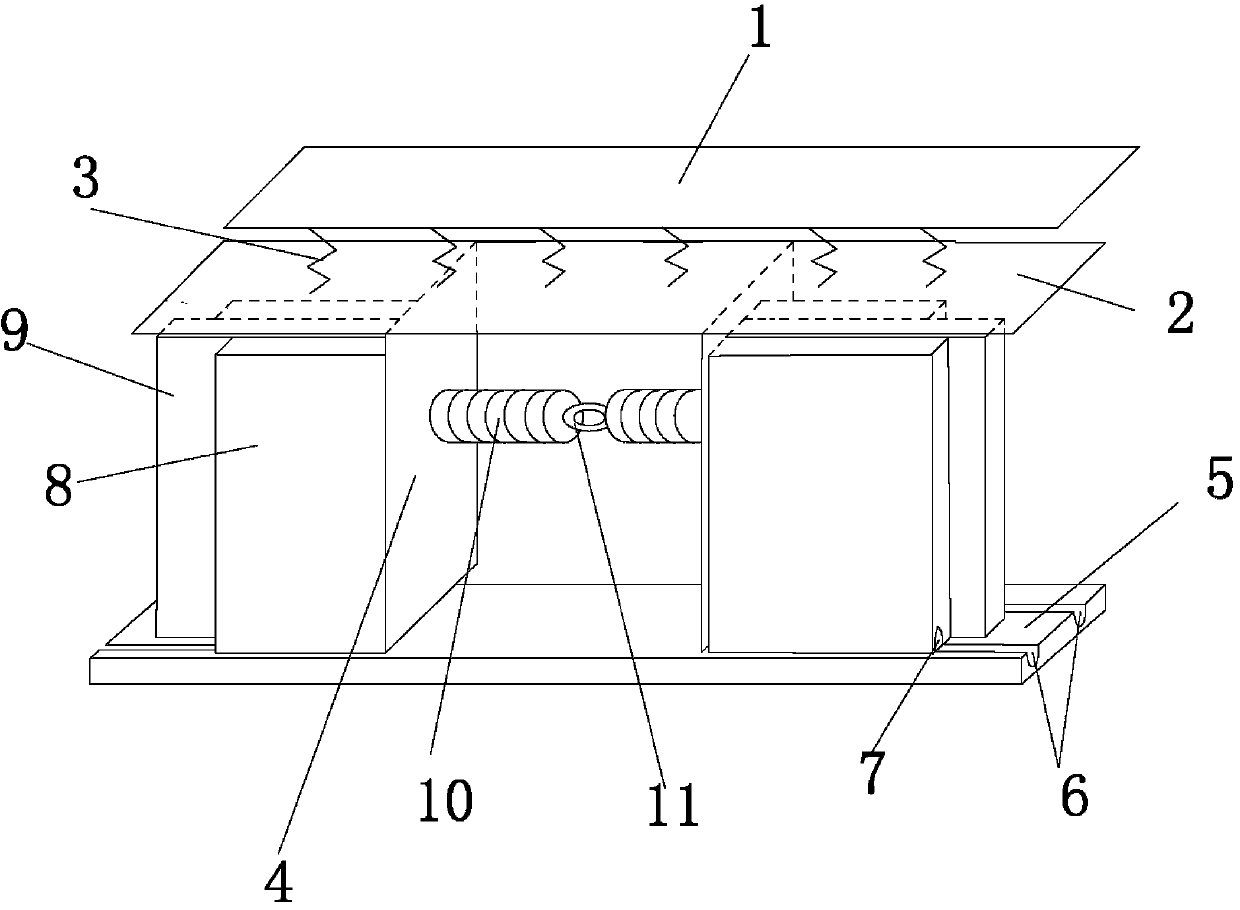 Movable anti-seismic device suitable for bottom of building foundation and construction method thereof