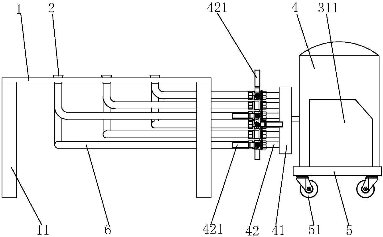 Novel high-efficiency rice filling device for processing lotus roots filled with glutinous rice