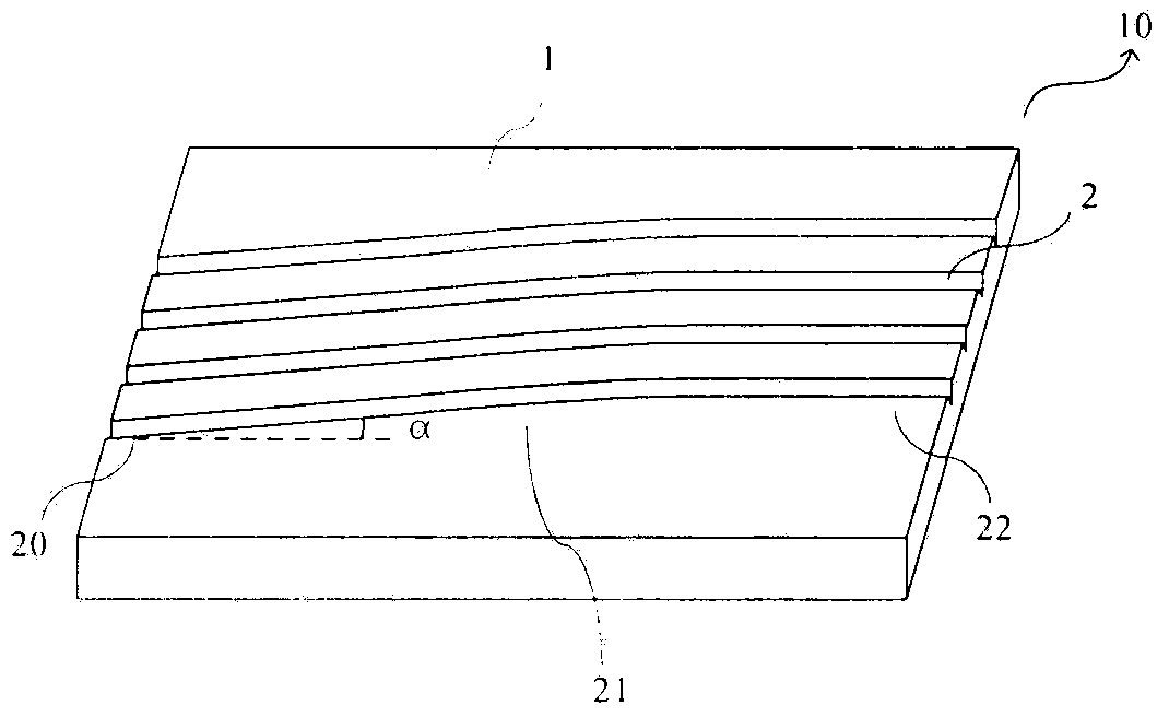 A v-groove substrate