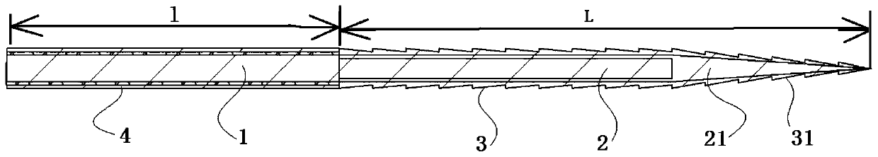 An optical fiber puncture needle tube