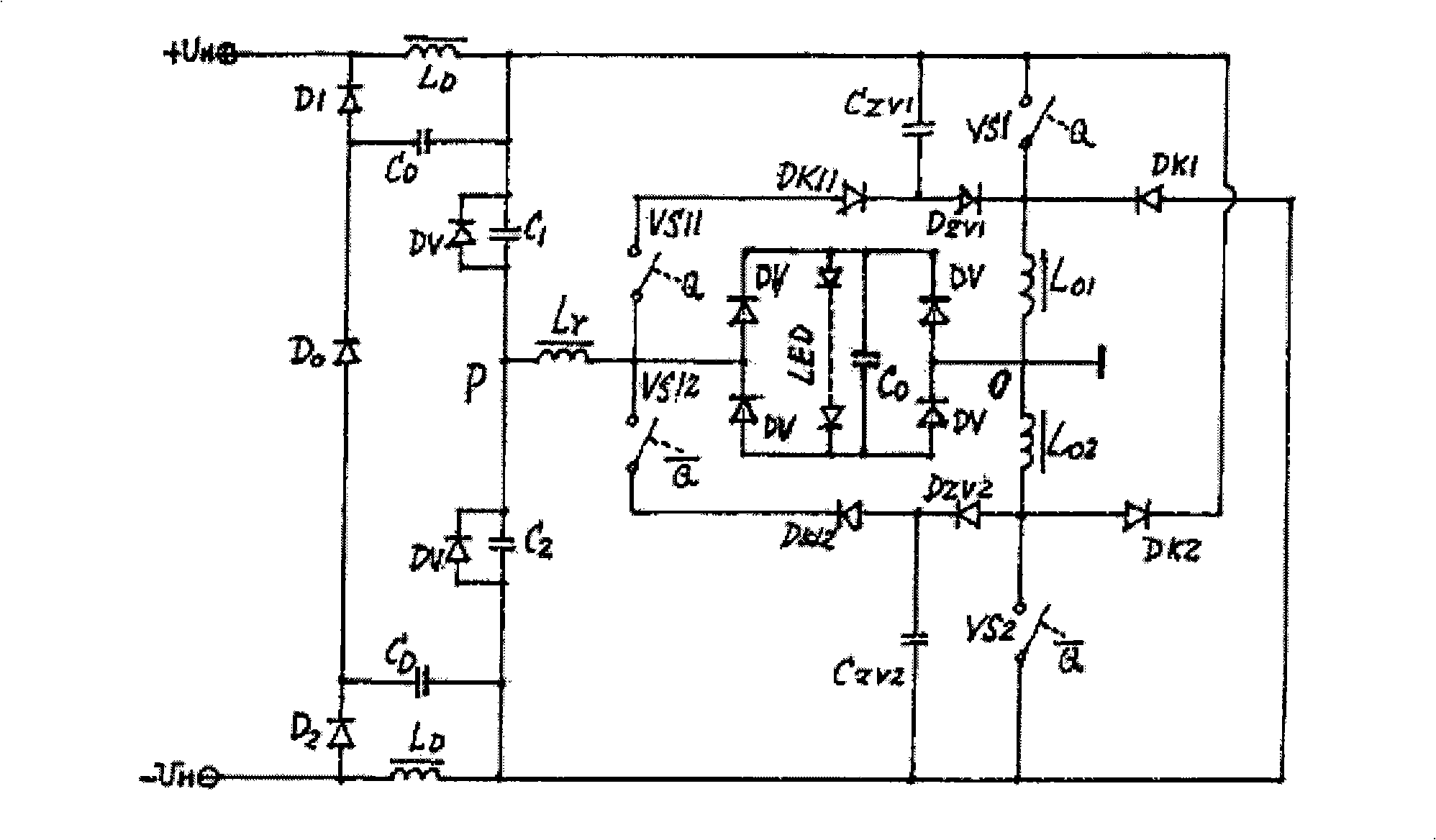 Active soft switch semi-bridge method