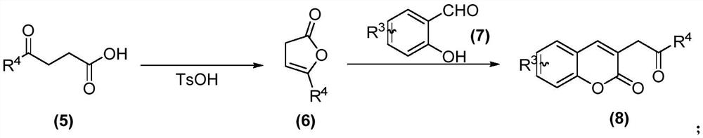 A kind of preparation method of benzofuranocoumarin compound