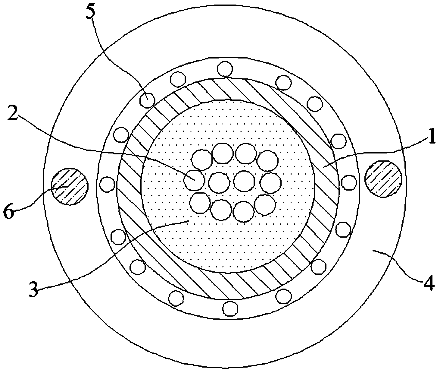 Central-tube-type high-strength all-dielectric introductive optical fiber cable