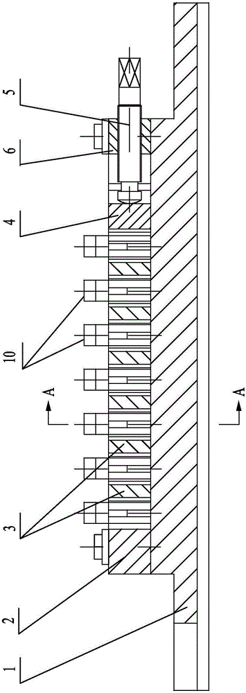 Clamp special for groove milling of end faces of shaft parts