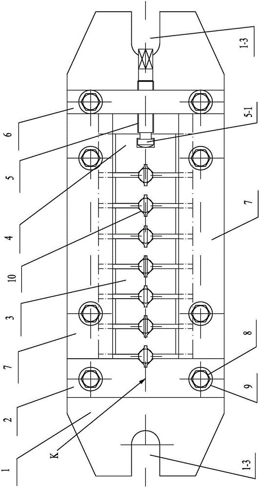 Clamp special for groove milling of end faces of shaft parts