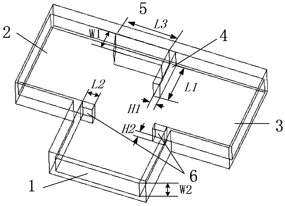 Plane unequal-power-division waveguide H-T power division network