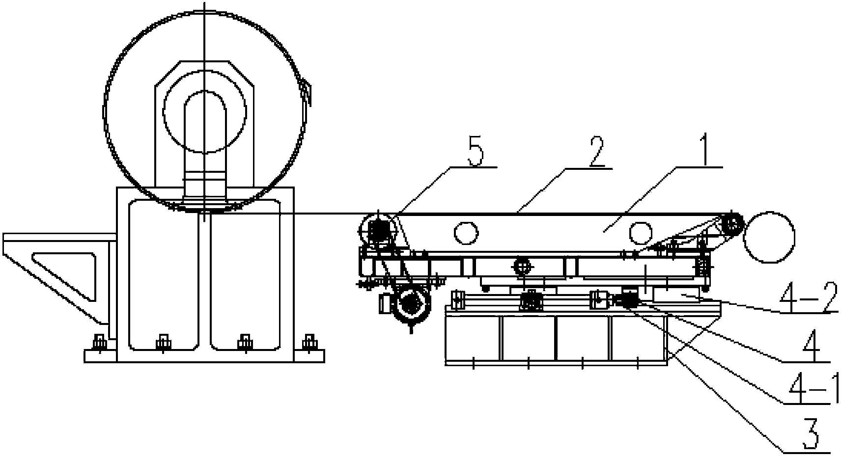 Online amorphous ribbon conveying equipment and realization method thereof