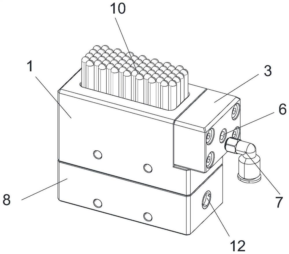 A flexible clamp combined with thread self-locking and pneumatic locking composite device