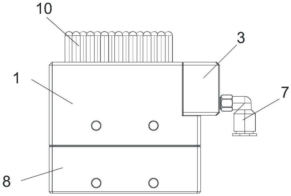 A flexible clamp combined with thread self-locking and pneumatic locking composite device