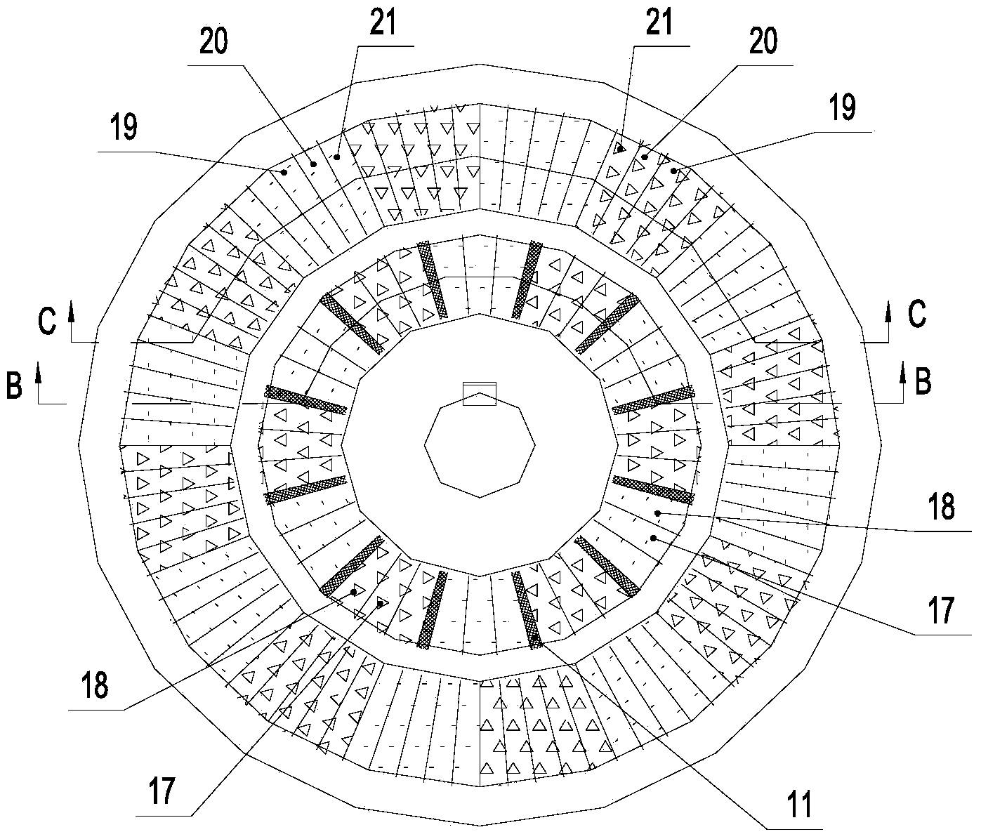 Flat plate magnet collecting type magnetic circuit structure for permanent magnet synchronous transmission device