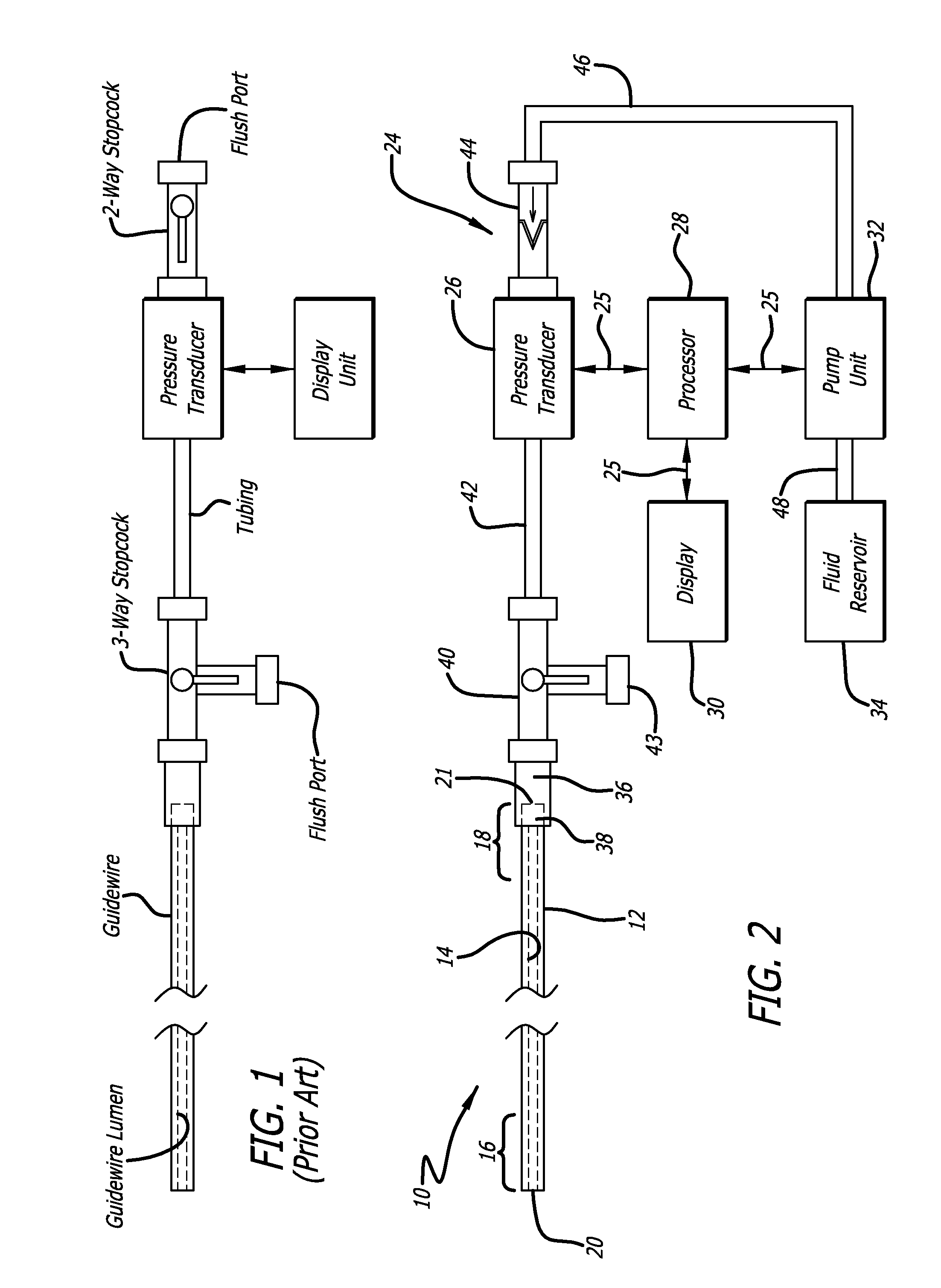 Lumen based pressure measurement guide wire system for measuring pressure in a body lumen