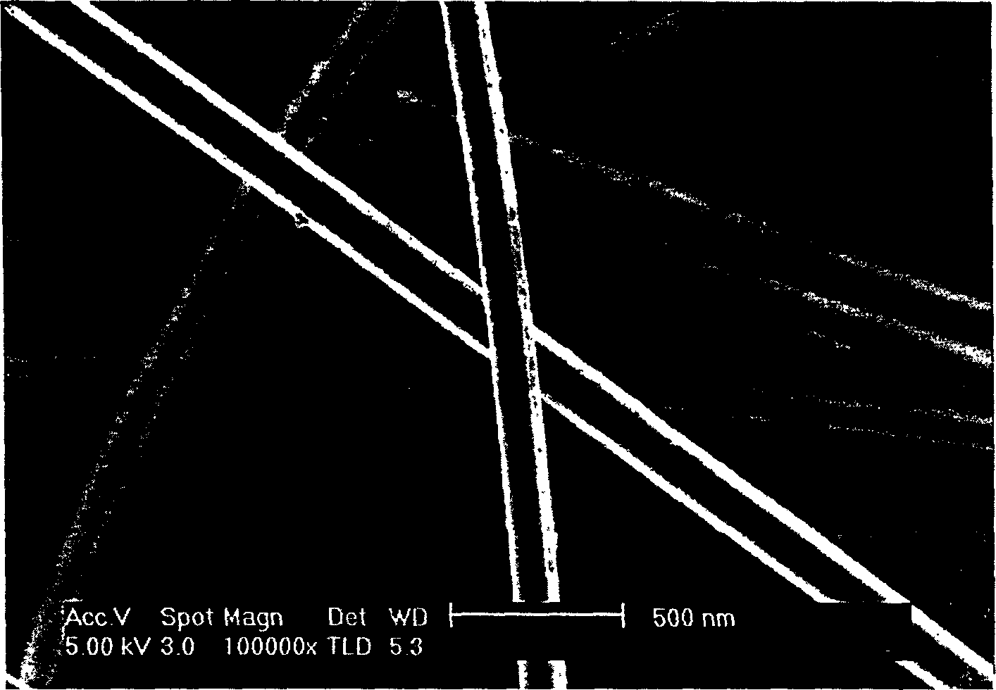 Liquid phase method for synthesizing one-dimensional super long Nano line of metal copper