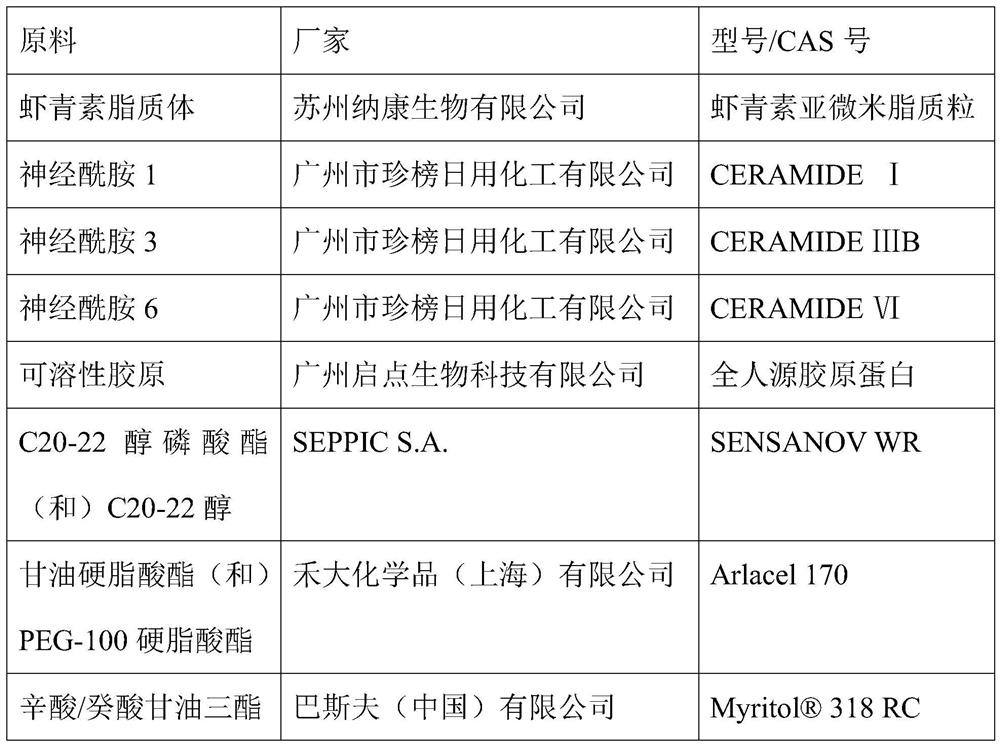 Liposome-containing anti-aging skin care matrix and application thereof