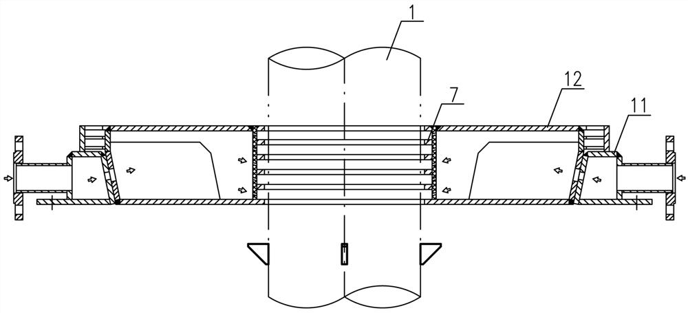 Oxygen lance opening sealing device in converter waste heat boiler