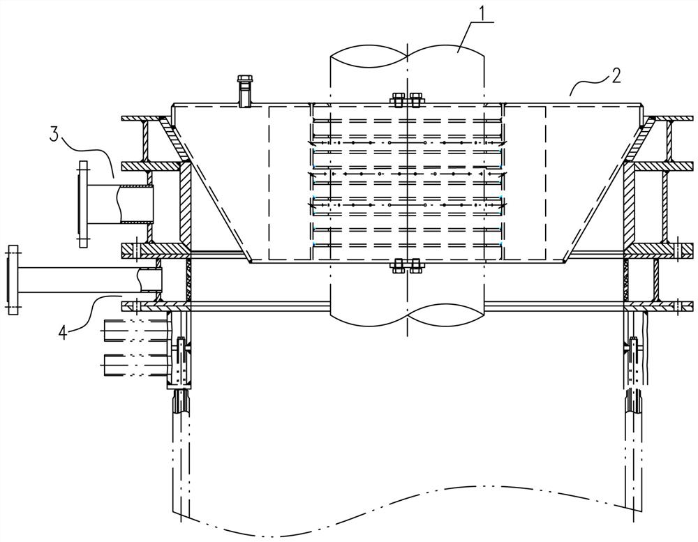 Oxygen lance opening sealing device in converter waste heat boiler