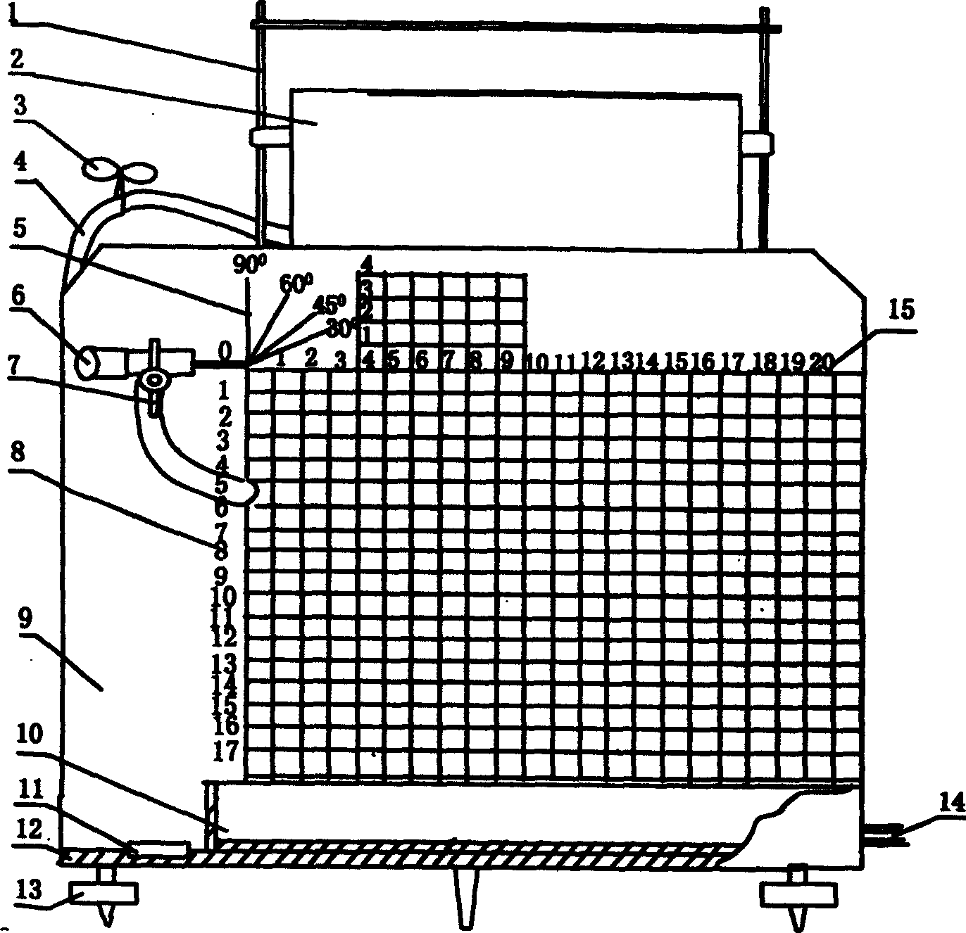 Projectile motion demonstrating instrument and method