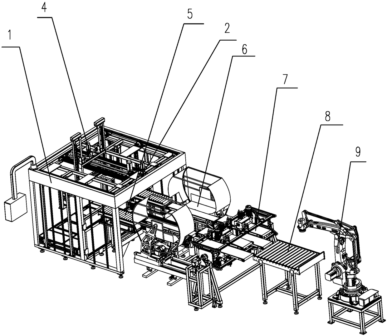 Paperboard counting and binding turnover device