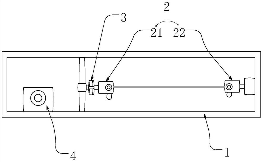 Expansion and contraction rate testing device and method for flat belt and high-place operation safety belt