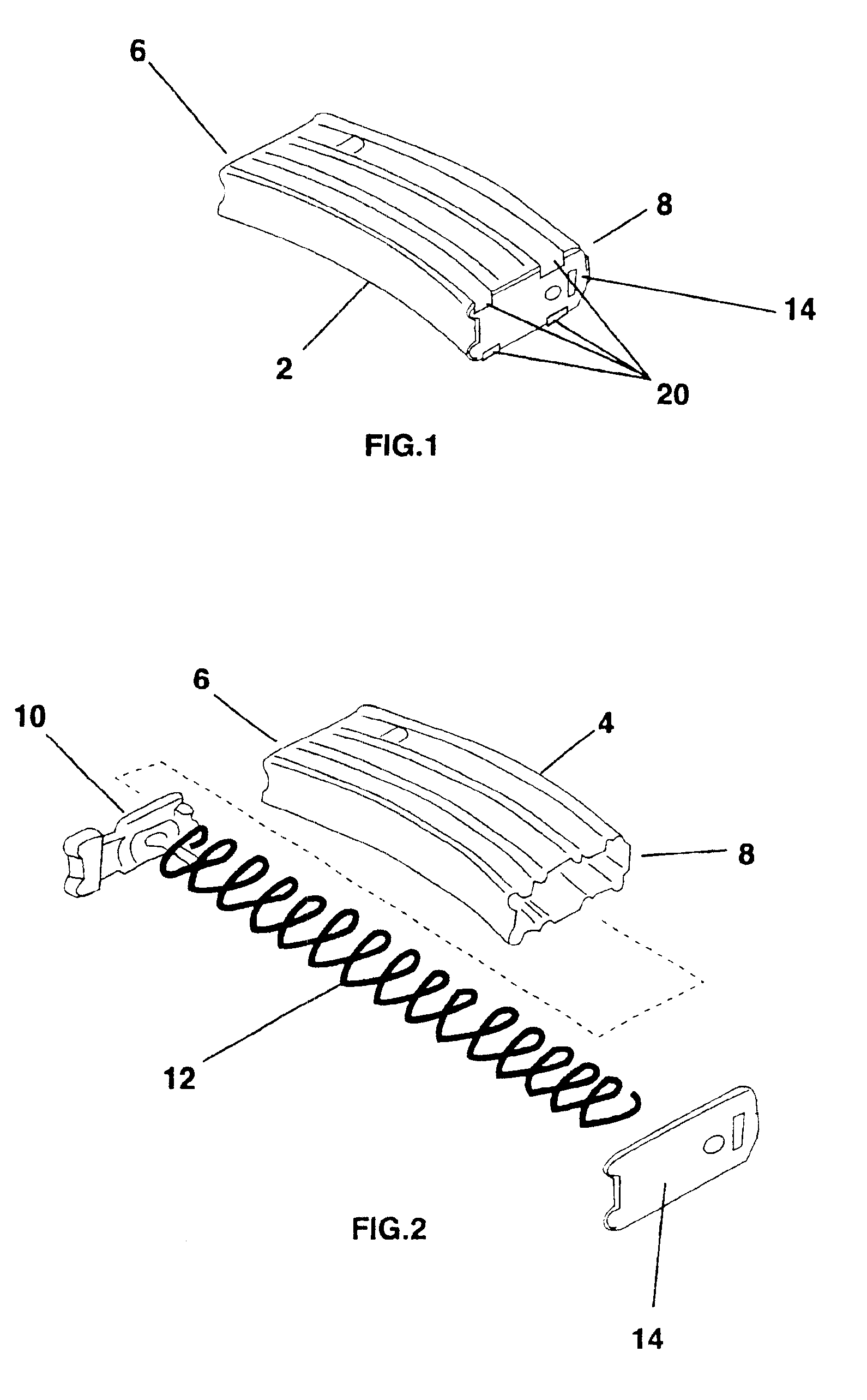 Ammunition magazines with integral handles