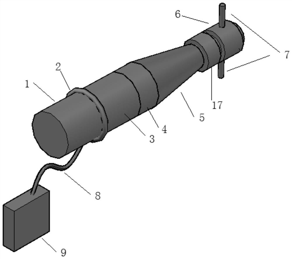 A pipeline impingement jet uniform aeration generating device