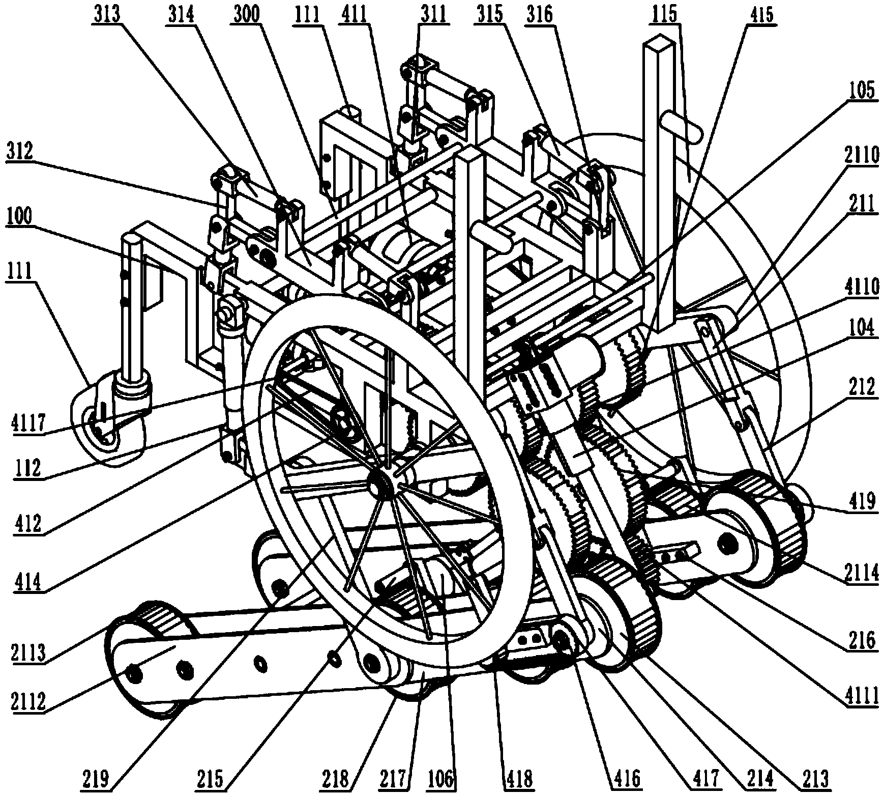 Wheel and crawler type dual-purpose wheelchair for both roads and stairs