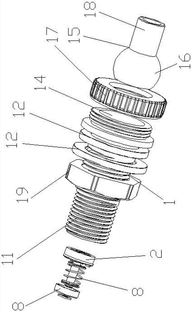 Novel closestool brushing head