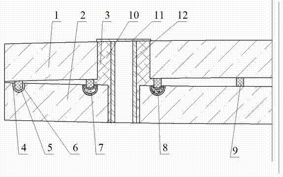 High-temperature-sheet-combination convex vacuum glass provided with edges sealed by sealing grooves and provided with mounting hole(s)