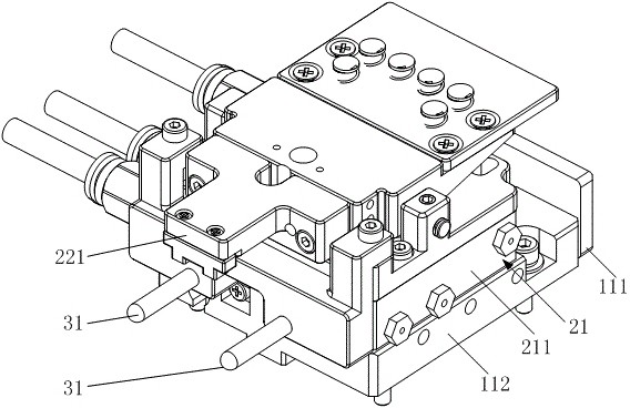 Crimping jig for batch testing and testing equipment