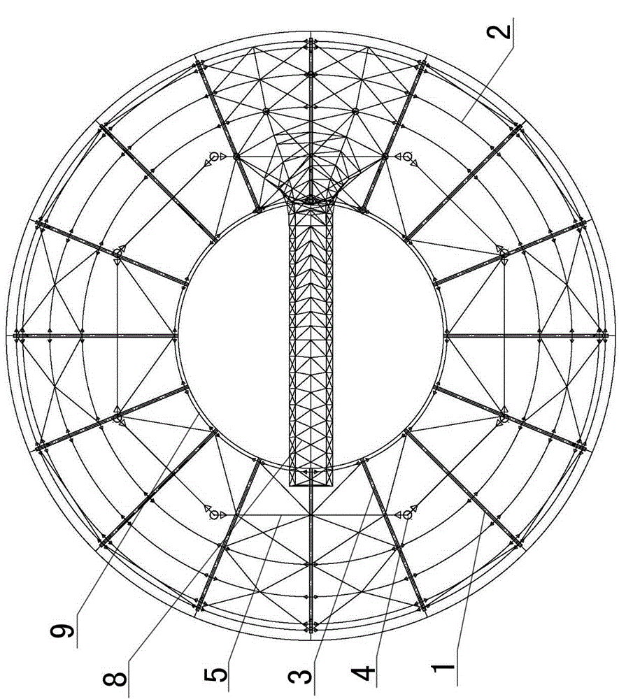 Curling steel structure structure and its construction method