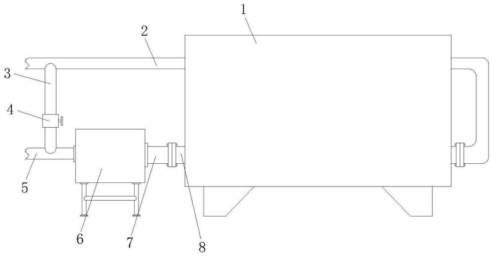 Raw material waste heat heating device for whitening agent