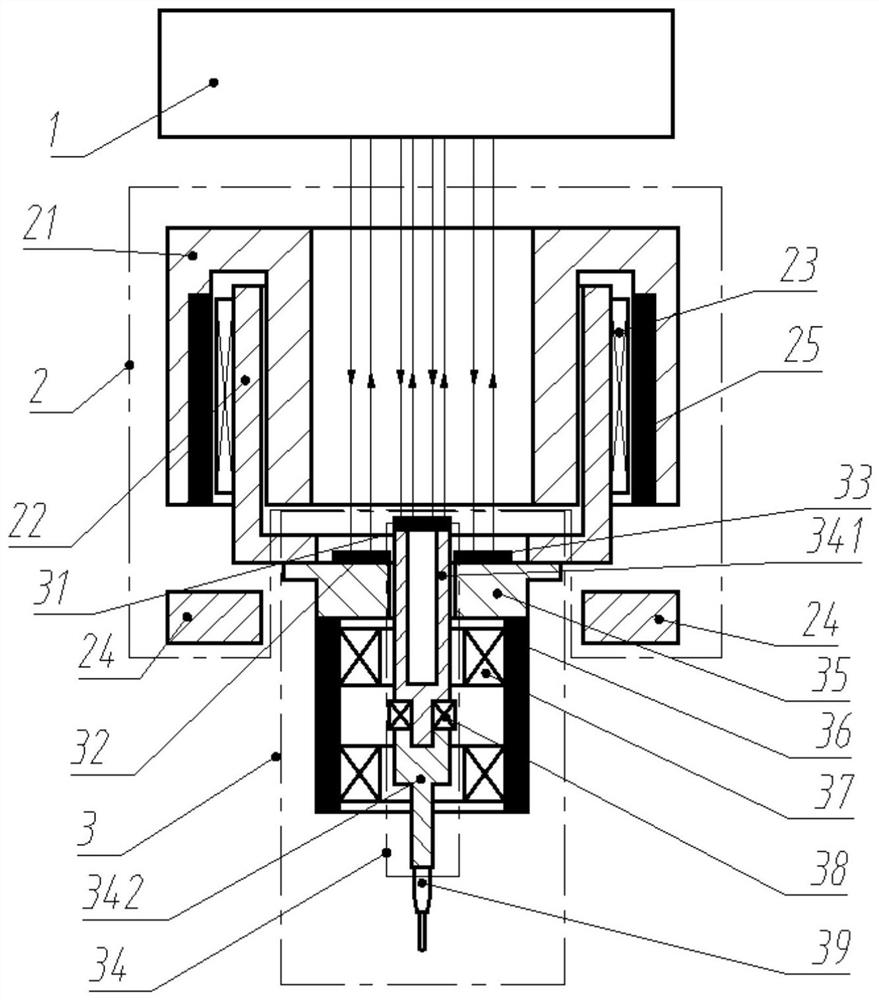 A suspension stylus displacement sensor and detection method based on differential polarization interference