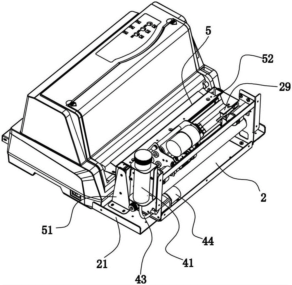 Self-service printing device capable of automatic stamping after printing