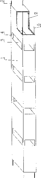 Hollow cavity structural component for hollow board