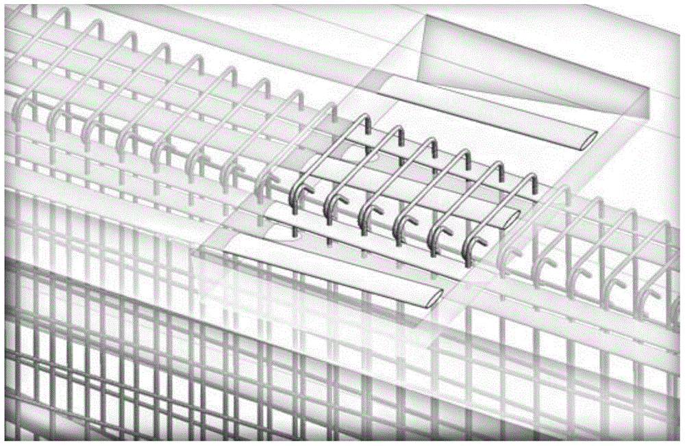 Method for resolving conflict between ordinary steel bar and prestressed pipeline based on BIM (Building Information Modeling)