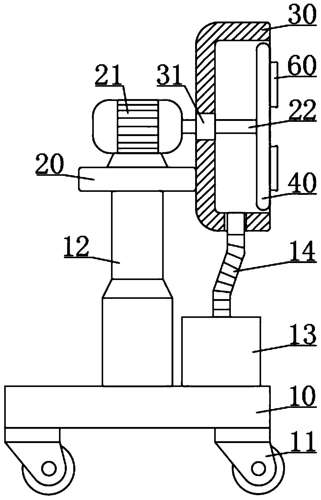 Dust-free wall polishing machine used for decoration engineering