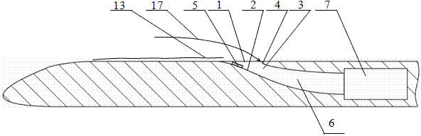 Embedded type air inlet channel using combined opening surface vortex control method