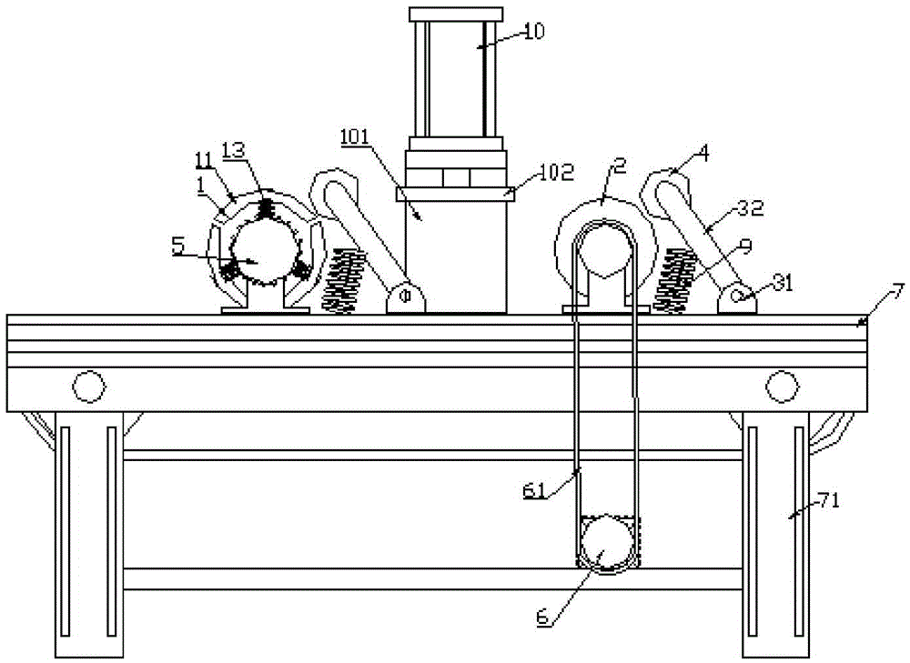 Flatting machine with rolling brushes