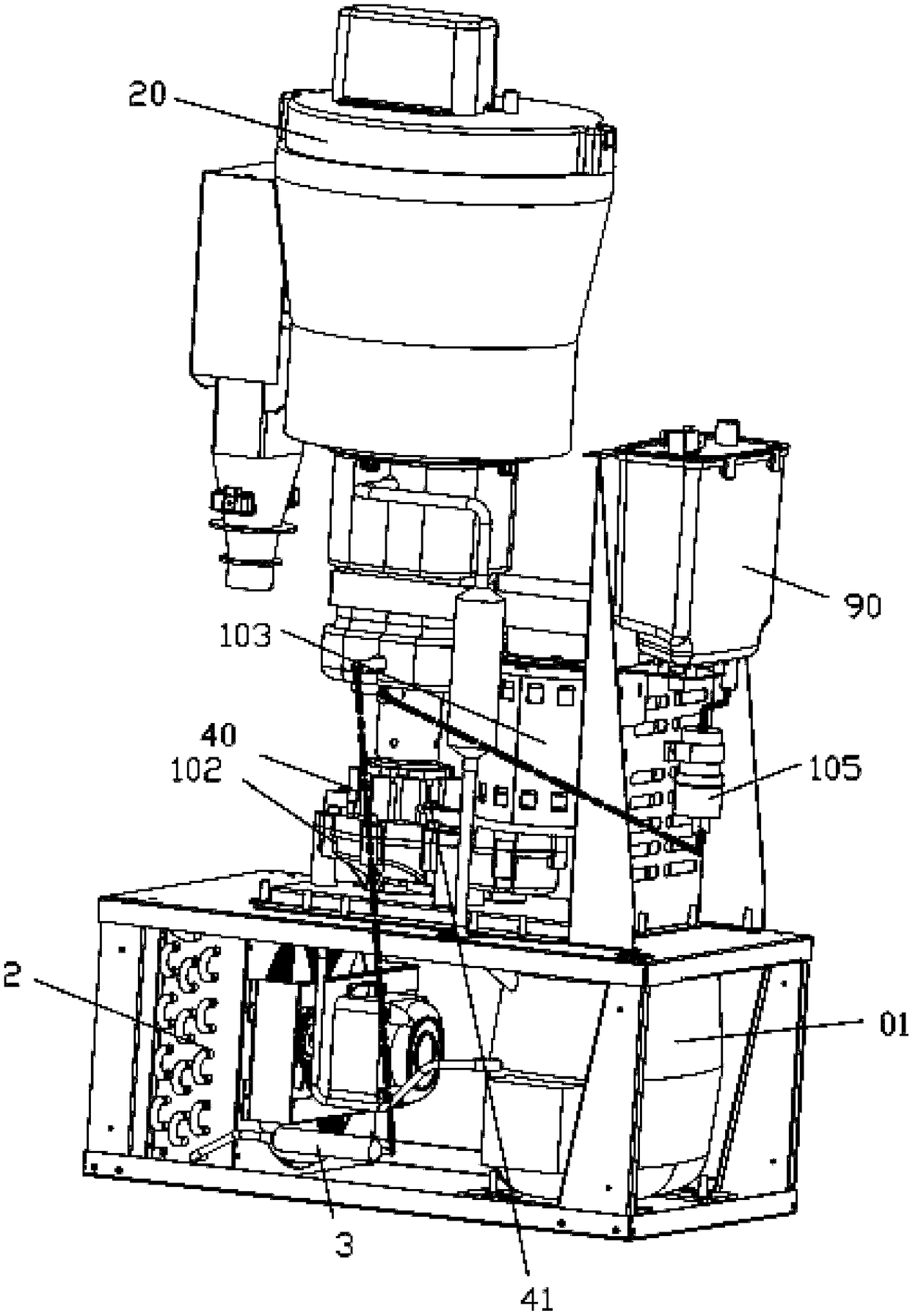 Continuous production type ice maker machine