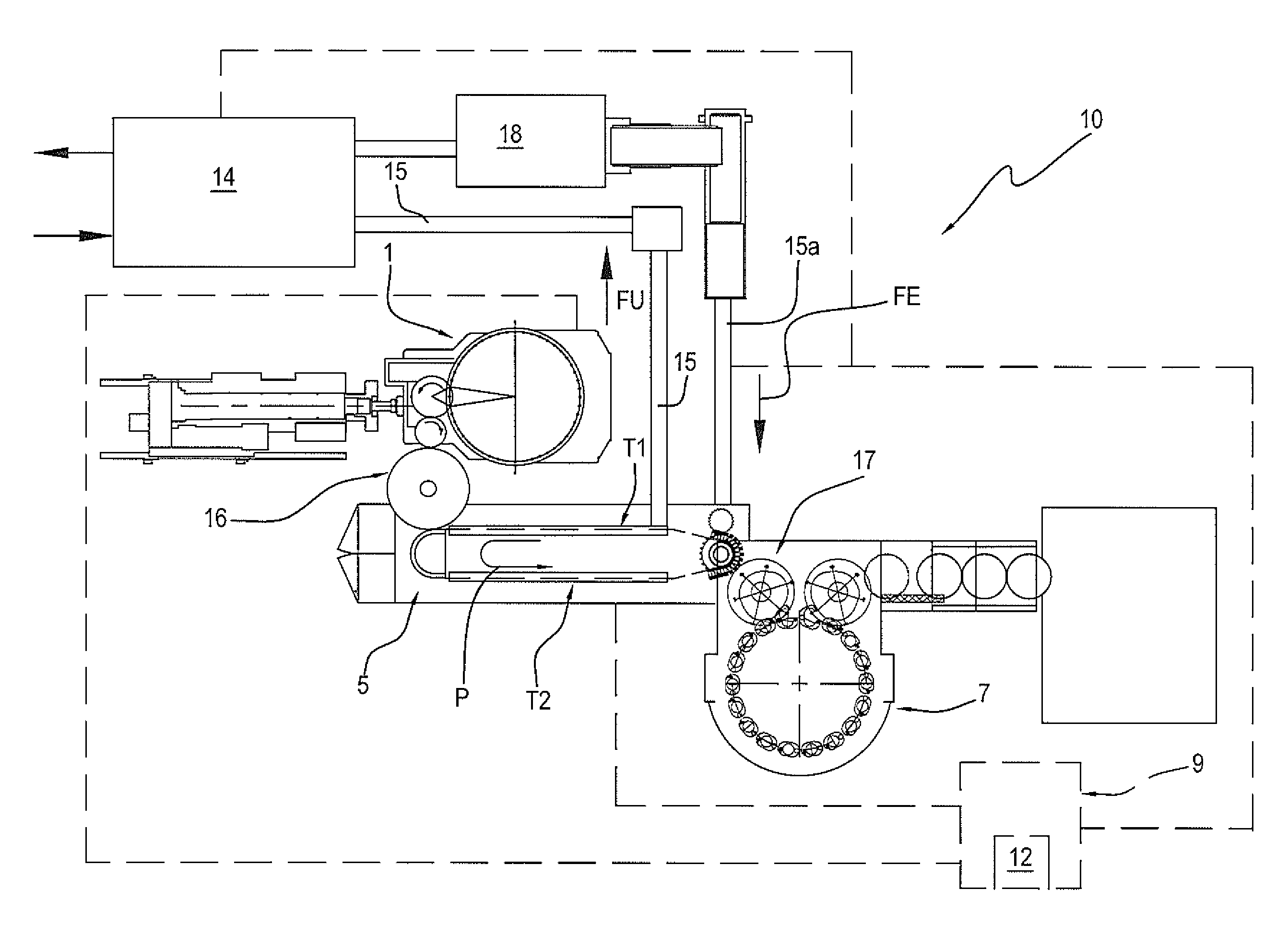 Plant for making containers of thermoplastic material