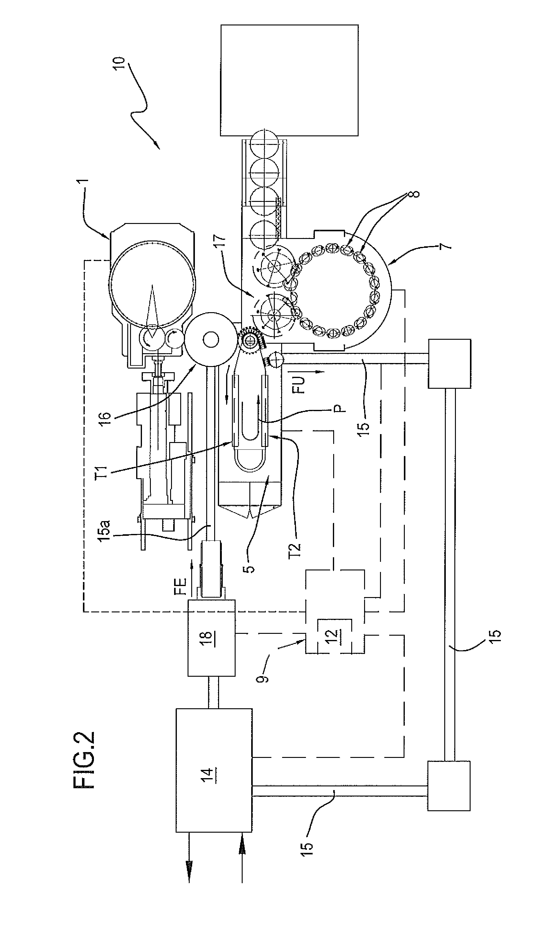 Plant for making containers of thermoplastic material