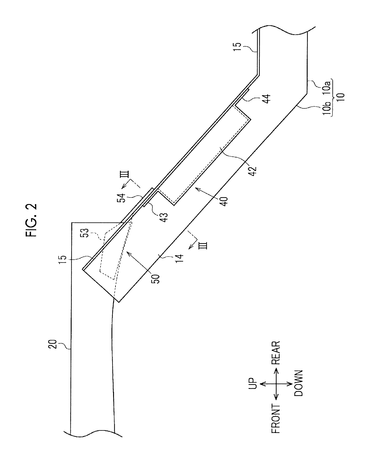 Vehicle front portion structure