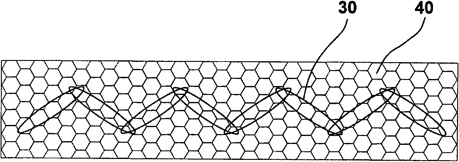 Material web for the production of a bellows of a transitional section, particularly between two articulated vehicle parts