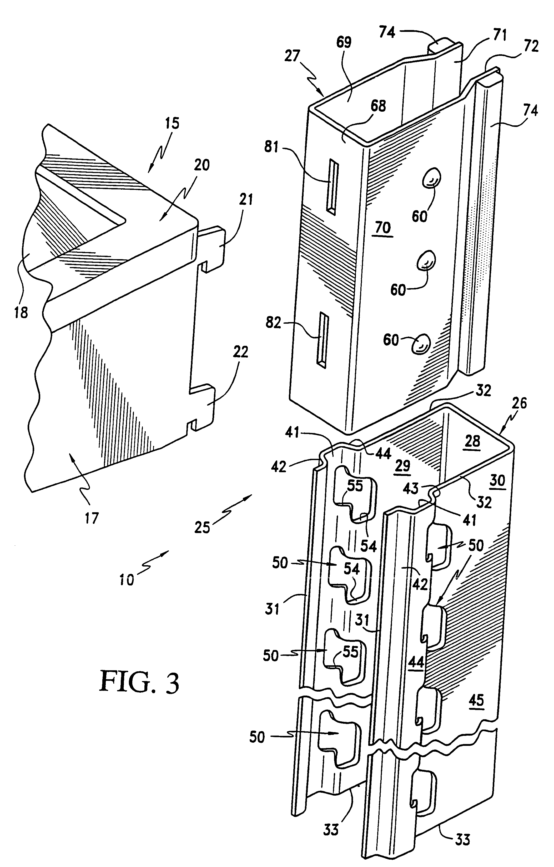 Vertically adjustable shelves and refrigerator compartment housing the same