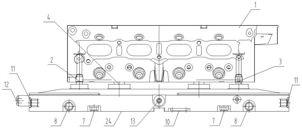 Accompanying tray clamping device